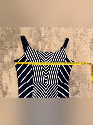 Maurices Navy and White Striped Dress with adjustable straps thumbnail 5