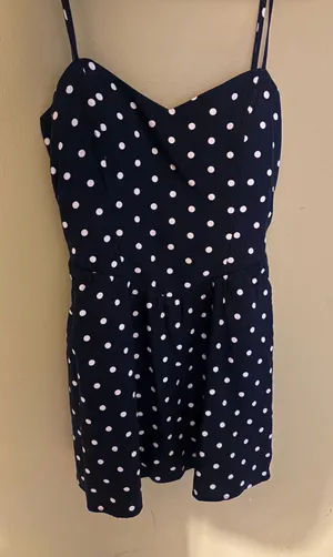 Hollister Polka Dot Dress Navy Blue thumbnail 1