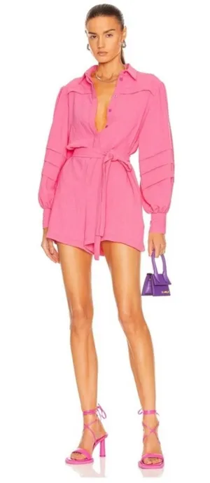 Alexis‎ Enza Romper in Hibiscus Pink Sz S thumbnail 1