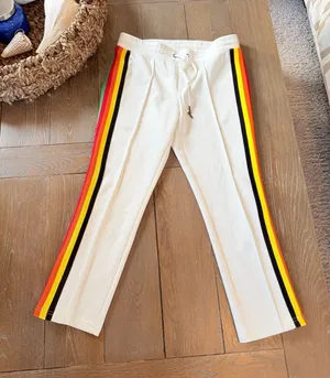 Pam & Gela Track Pants Womens White Rainbow Stripe Size M thumbnail 1