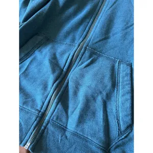 Abercrombie & Fitch Women Small Blue Full Zip Y2K Jacket Hooded Logo Sleeve 90's thumbnail 6