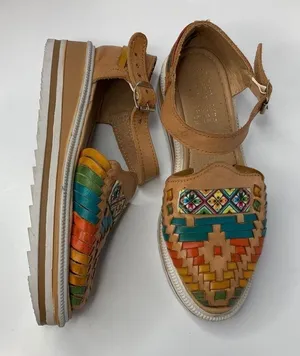 Raguer multi colored platform‎ Huraches size 6 Tan thumbnail 1