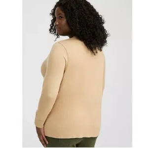 Torrid Neutral Beige V Neck‎ Pocket Button Cardigan Sweater Size 3X thumbnail 3