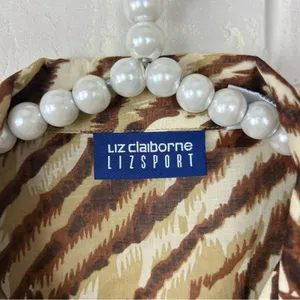 Vintage Liz Claiborne Liz Sport Animal Print Button Down Shirt Size S thumbnail 5