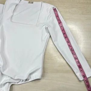 Intimately Free People White Square Neck Long Sleeve Bodysuit Small OB1015694 thumbnail 7