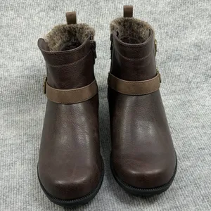 Easy Street Size-8WW Women's Kourt Slip Resistant Ankle Boots Brown thumbnail 9