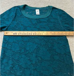 We The Free Top Emerald Green Lace L thumbnail 6