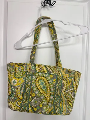 Vera Bradley Miller Bag Lemon Parfait Large Quilted Travel Tote Retired thumbnail 6