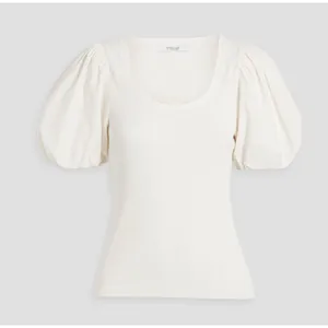 Derek Lam10 Crosby Willa white poplin puff sleeve top M thumbnail 11