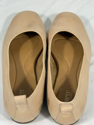 Born Womens Ballet Flats Size 9 M Beige Nude Leather Square Toe Slip On Shoes thumbnail 5