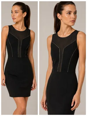 ASTR Sleeveless Cut-Out Mesh Black Bodycon Cocktail Dress, sz. XS thumbnail 15