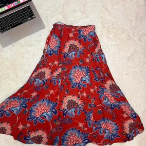 Farm Rio Red Luang Maxi Skirt Size XS NWOT. thumbnail 2