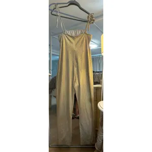 NEW Glitter Tie Straps Sparkle Metallic Disco Jumpsuit XL thumbnail 2