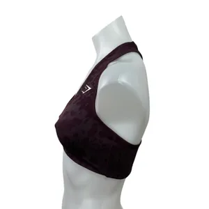 Gymshark Adapt Animal X Whitney Brown Seamless Twist Front Sports Bra Tank Top S thumbnail 2