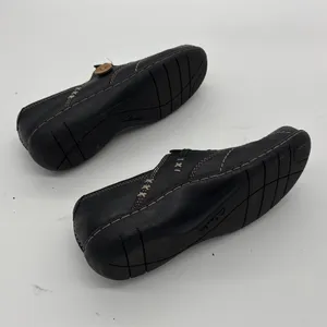 Clarks Womens Black Leather Button Slip On Loafers Shoes Size 5M thumbnail 6