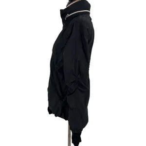 Lululemon Black Nylon Zip Up Ruched Back Detail Jacket Size 6 thumbnail 3