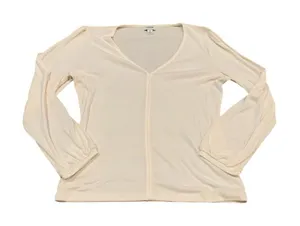 J. CREW cream colored long sleeve top thumbnail 1