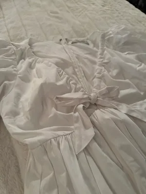 Abercrombie White Puff Sleeve Dress thumbnail 4
