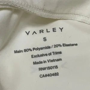 Varley Women's White Mock Neck Long Sleeve 1/2 Zip Athletic Crop Top Size S thumbnail 5