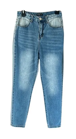 Nasty Gal Two Tones Mom Blue Jeans‎ Women’s Size 2 Inside Out Denim thumbnail 1