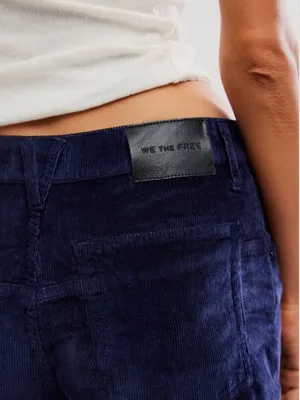 FREE PEOPLE NWT We The Free Deep Trance Dropped Corduroy Jeans / Deep Seas thumbnail 4