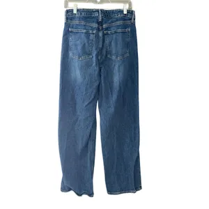 Old Navy Extra High-Waisted‎ Wide-Leg Jeans Medium Wash Blue Womens Size 4 thumbnail 2