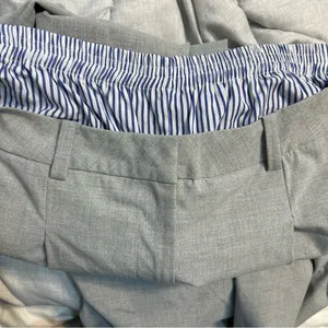 Anthropologie Maeve Boxer Detail Pleated Trouser Wide Leg Pants Grey Small thumbnail 8