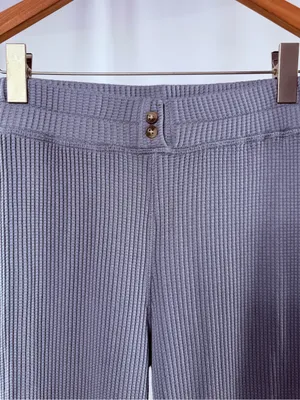 Faherty Legend Waffle Wide Leg Pant in Tradewinds Gray Size‎ Small thumbnail 5