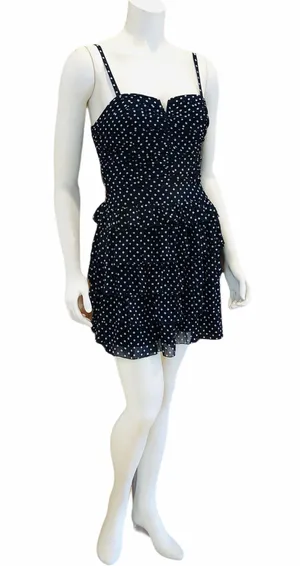 Blue & White Polka Dot Dress Size M thumbnail 1