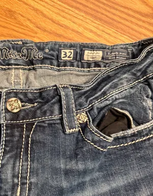 Miss Me Signature Bootcut Embellished Pocket Jeans Size 32 thumbnail 4