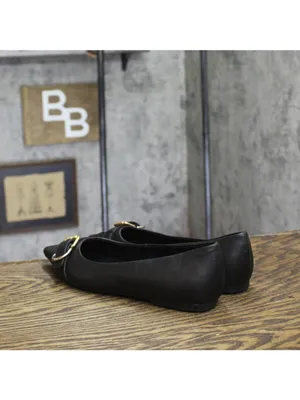 A New Day Pointed Toe Buckle Ballet Flats 94462478 Black 6.5M thumbnail 2