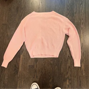 Wilfred Soft Pink V-Neck Sweater thumbnail 11