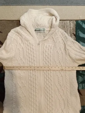 Aran Crafts Ireland Cable Knit Merino Wool Fisherman Cabincore Full Zip Sweater thumbnail 7
