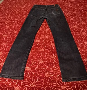 7 For All Mankind Slim Straight Stretch Denim Jeans Blue Dark Wash 5-Pocket thumbnail 3