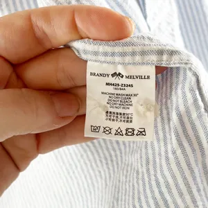 Brandy Melville Stephanie Long Sleeve Striped Button Down Shirt Blue M thumbnail 5