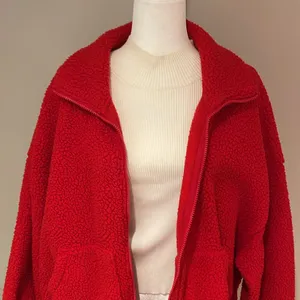 Old Navy Red Fleece Zip-Up Jacket Size XL thumbnail 2