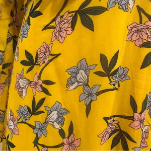 New Lulus Maxi Dress Sz M Thrive Together Yellow Floral Long Sleeves NWT thumbnail 6