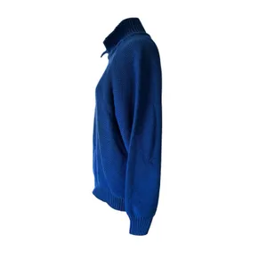 Vintage GAP Royal Blue Shaker Knit Sweater Button Neck Women’s size Medium 80s thumbnail 4