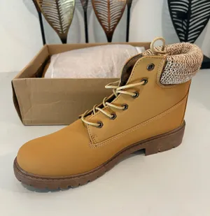 Tan Lace-Up Ankle Boots Size 11 thumbnail 1