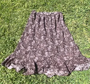 Y2K Brown Cottage Core Reversible Maxi Skirt thumbnail 1