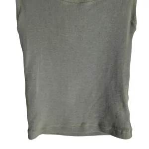 Skims Gray Cotton Ribbed Sleeveless Cropped Casual Tank Top Size XS thumbnail 3