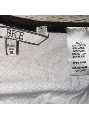 BKE white grey short half sleeve shirt top thumbnail 3