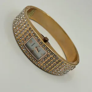 Geneva Rose Gold Crystal Embellished Women’s Bangle Watch thumbnail 4