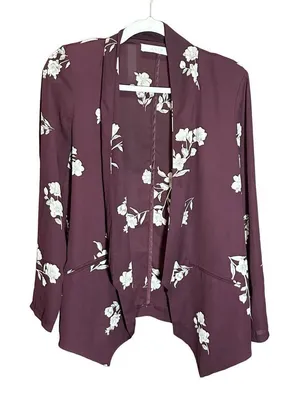 ASTR The Label Drape Front Floral Blazer Sz M‎ thumbnail 1