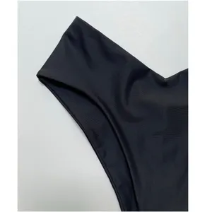 Quince Italian V-Cut High-Leg Bikini Bottom Swim Black Size XS NEW thumbnail 4