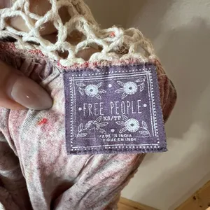 Free People Tank Top Y2K Crochet Boho Gypsy Linen Top Hippie Festival XS thumbnail 5