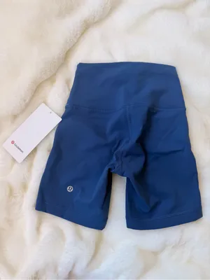 lululemon athletica Navy High-Rise Bike Shorts thumbnail 3