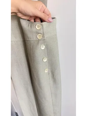 Petite Sophisticate Linen Blend Wide Leg Overalls Jumpsuit Size 14 USA thumbnail 5