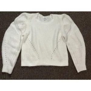 Sugarlips Womens Sz M Chunky Knit Puff Sleeve Sweater EUC thumbnail 3