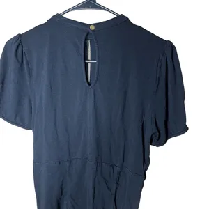 Free People Black Keyhole Neckline Short Sleeve Womens Top‎ Size M thumbnail 5